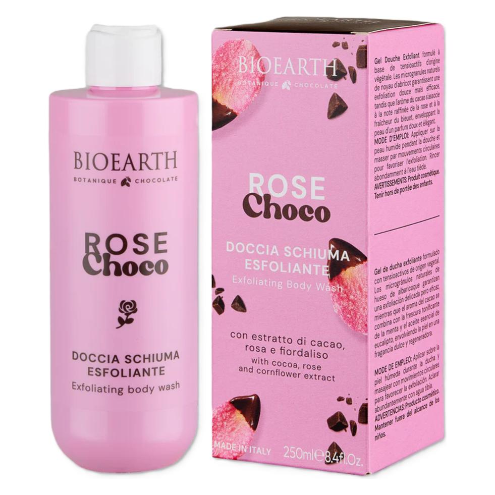 Bioearth Rose Choco, Reinigungs- und Peeling-Duschgel, für alle Hauttypen, 250 ml (250 ml) (74847846)