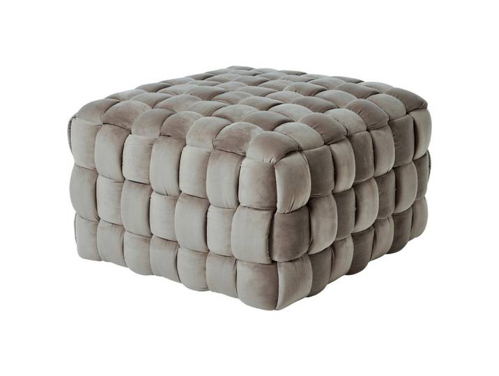 Sitzwürfel, Taupe, 78x43x78 cm, Indoor, formstabil, Sitzfläche gepolstert, Wohnzimmer, Hocker, Sitzwürfel