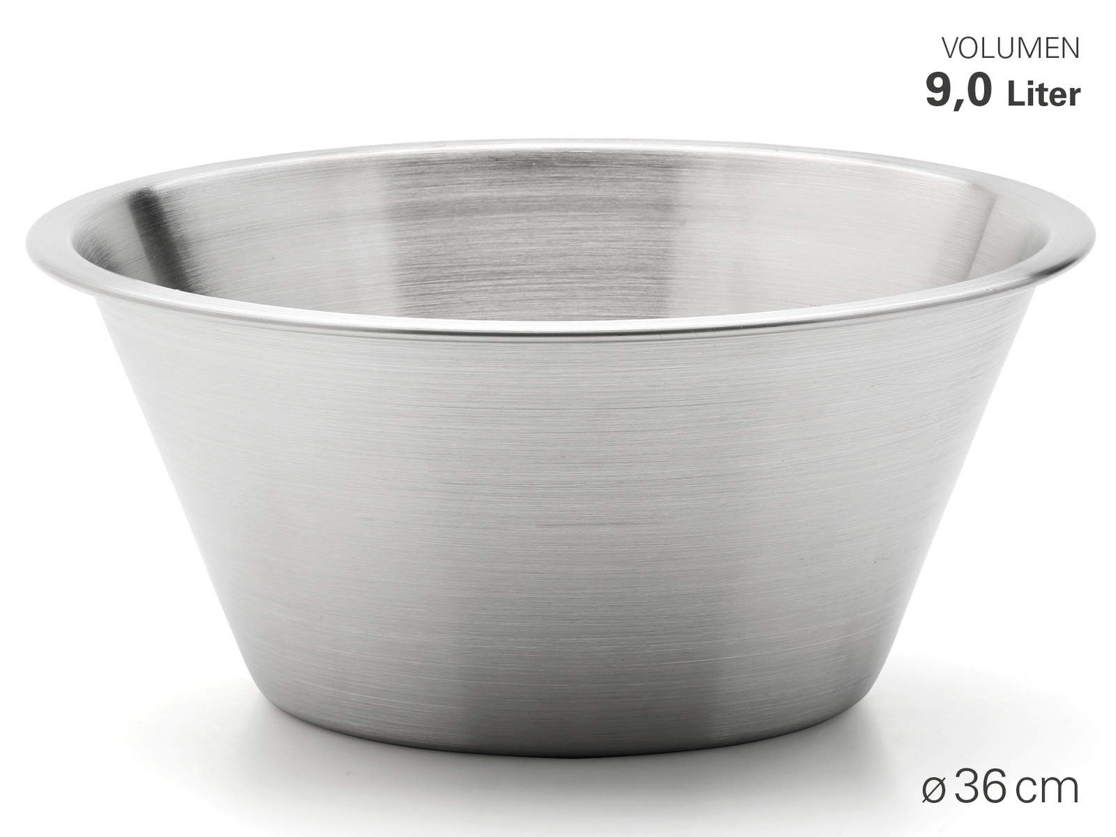 Karl Weis Gastro + Roestvrijstalen mengkom, Diameter: 36 cm