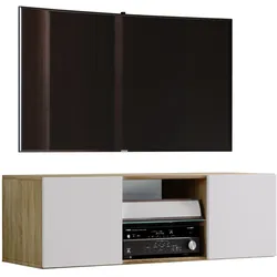 VCM, TV Möbel, Holz TV Wand Lowboard Fernsehschrank Jusa (115 x 36 x 40 cm)