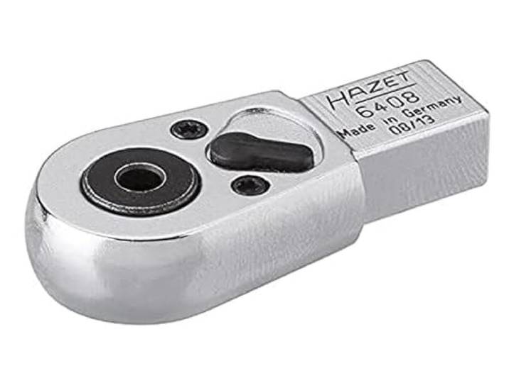 Hazet 6408 Attache mâle à cliquet pour bits/carré femelle 9 x 12 mm/hexagone creux 6\,3/profil à 6 pans intérieurs longueur 46\,5 mm