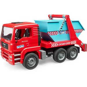 bruder Baustellenfahrzeug MAN TGA, Absetzcontainer-LKW, Maßstab 1:16