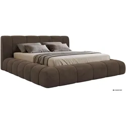 POLSTERBETT NUBEA CLASSIC 180/200 - Braun Velvet - ohne Matratze
