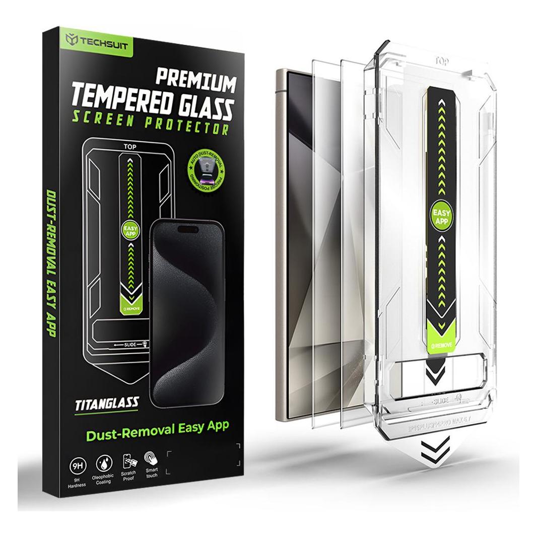 Techsuit TitanGlass CrystalHD (2 pack) (2 Stk., Samsung Galaxy S24 Ultra) (58823641)