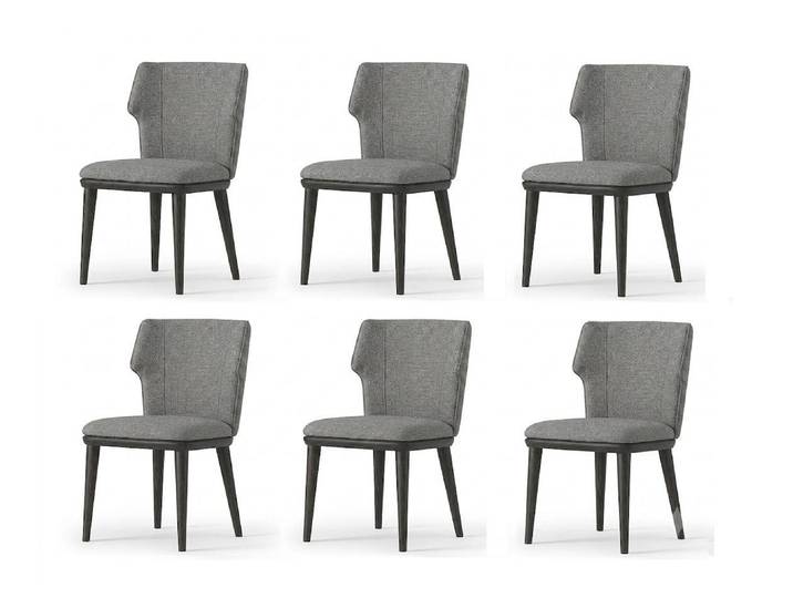JVmoebel Sitzgruppe 6x Stühle Komfortabel Gepolstert Modern Bequem Hochwertig Elegant, Made in Europa