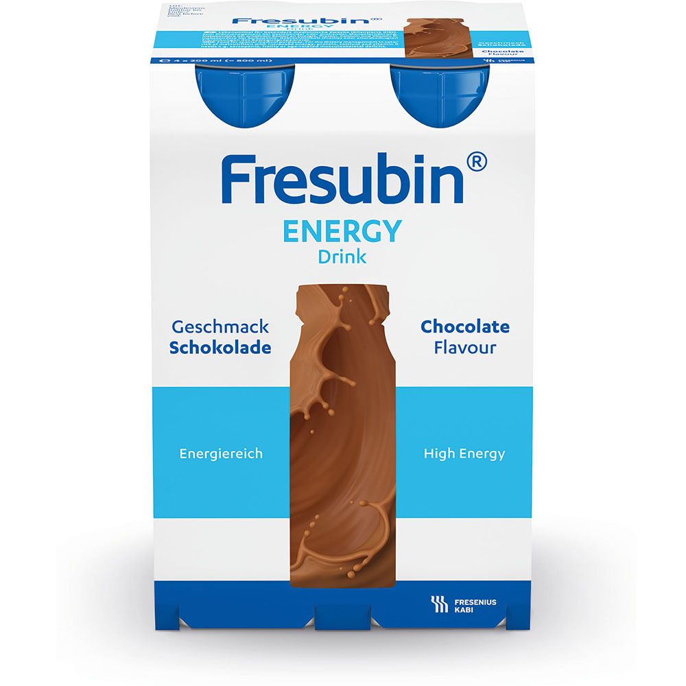 Fresubin Energy Drink Schokolade Trinkflasche 4x200 ml Lösung