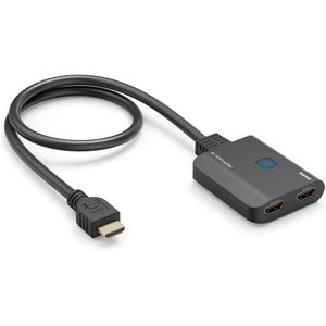 Hama HDMI-Splitter 205284, 1 In 2 Out, HDMI 1.4, HDCP 1.4, HDR, 60 Hz, 4K UHD