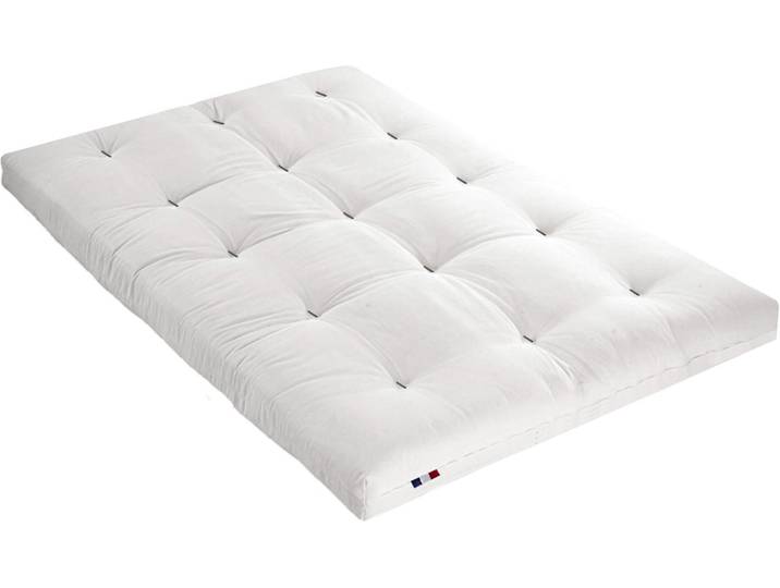 Matelas futon écru coeur en latex 140x190