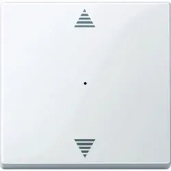 Merten System M Kontrollwippe, Jalousie, polarweiß, glänzend, Symbol Pfeile