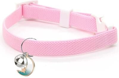 Uplift Essentials Elastic Safety Cat Collar Lightweight Stretch Comfort For Kittens & Adult Cats pink l