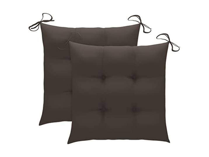 GFEROMRF Teakholz Schaukelstuhl mit Taupe Kissen Für Innen Und Außen, Lattendesign, Belastbar Bis 110 kg, Massives Teakholz