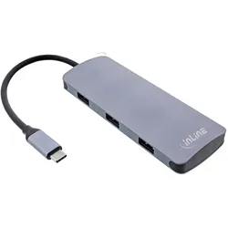 InLine 35392C (USB-C, 7 Ports), Dockingstation + USB Hub, Grau