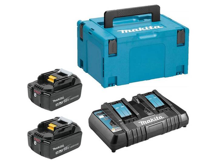 Pack énergie MAKITA 197504-2 (Chargeur DC18RD + 2 Batteries BL1840B + Mak-Pac)