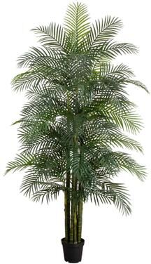 Nearly Natural 9' UV Resistant Artificial Areca Palm Tree (Indoor/Outdoor) - Green