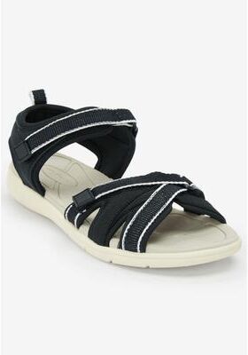 Women's The Annora Nubuck-Like Adjustable Water Friendly Sandal by Comfortview in Black (Size 8 M)