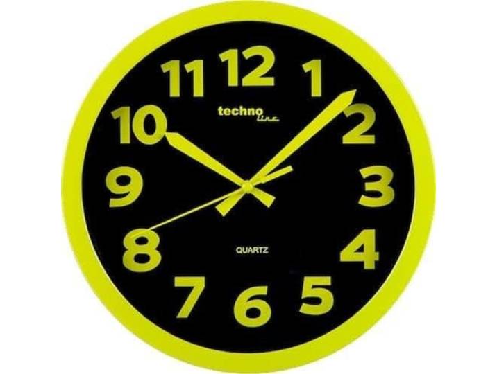 Technoline WT 7420 grün Moderne Auffällig Schrille Wanduhr mit Kunststoffrahmen, Plastik, Durchmesser 25, 5 cm, 25,5 x 4 x 25,5 cm