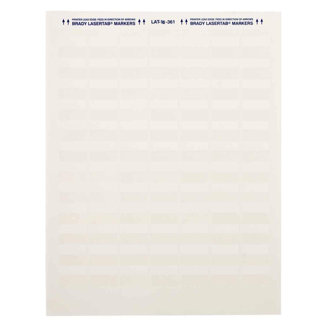 Brady LAT-16-361-1, selbstlaminierendes Polyester, Weiss/Transparent, 25.4 x 8.64(19.05) mm, perman (024565)