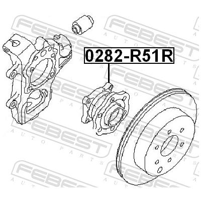 FEBEST Radnabe 0282r51r Hinterachse für NISSAN