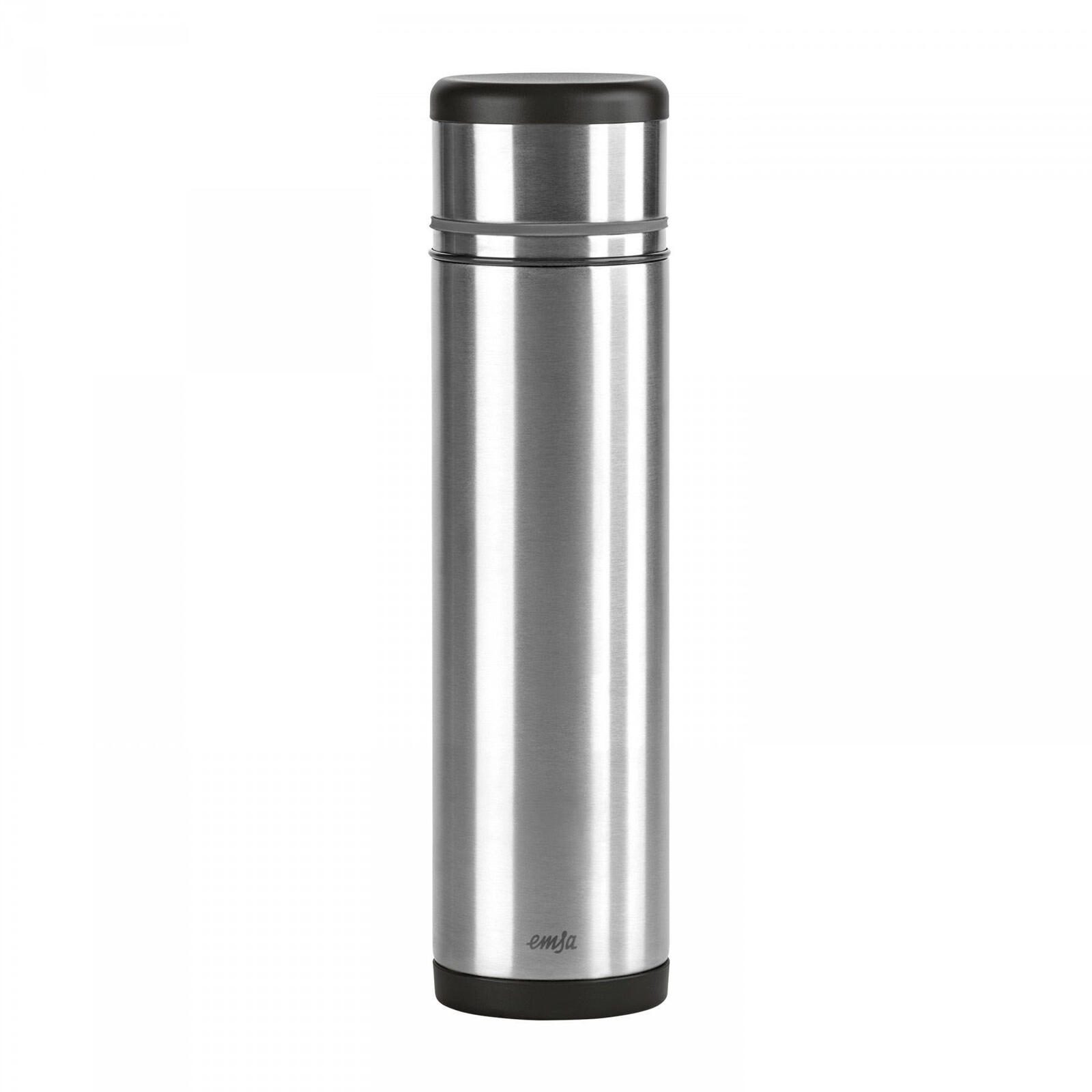 emsa Isolierflasche Mobility 1,0 l Edelstahl/schwarz 509239