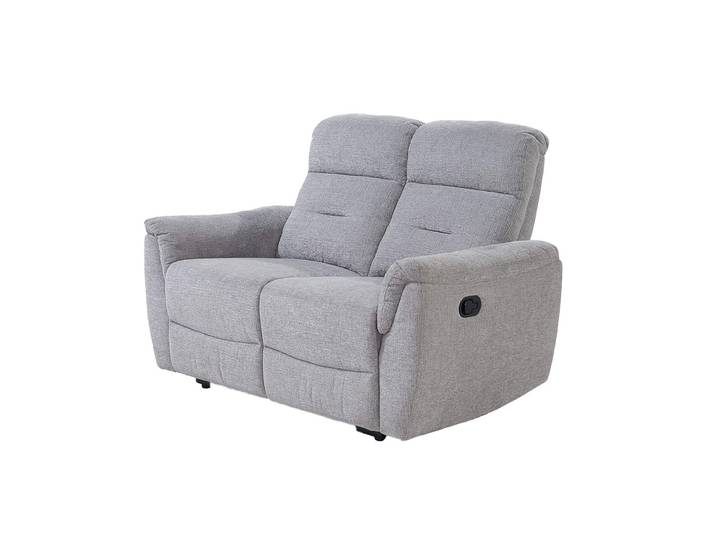 Einzelsofa 2-Sitzer Chenille grau 145 cm - Relaxfunktion - UTAH