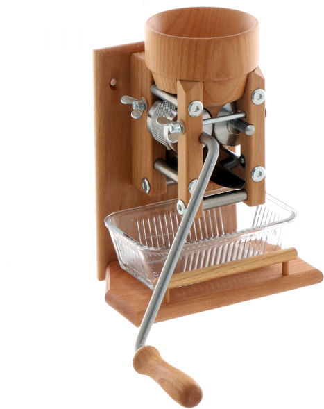 Eschenfelder 1230 faggio 150g - Manuelle Flockenquetsche Wandmodell aus Buchenholz mit Edelstahlwalzen
