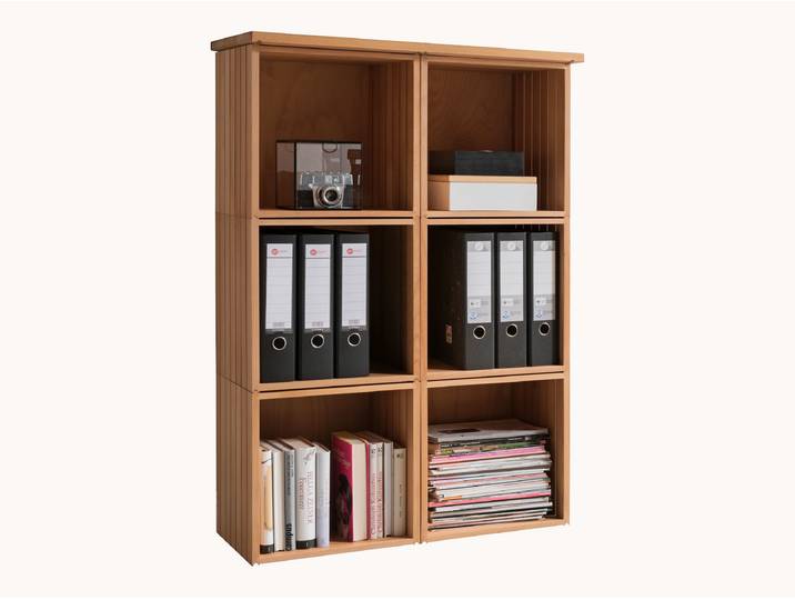 Regalwürfel-System Valletta - Würfel mit zwei Schubladen - Buche