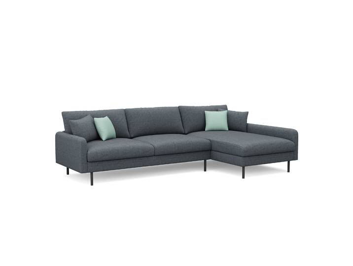 Ecksofa LEAH rechts anthrazit