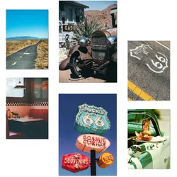POSTER Set Mit 6 Route 66 Usa, Und Kultur A3 & A4 Rahmenlos