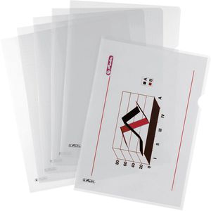 Herlitz 10843746 Sichthüllen A4 glasklar 0,11mm, transparent aus PP 100 Stück Aktenhülle