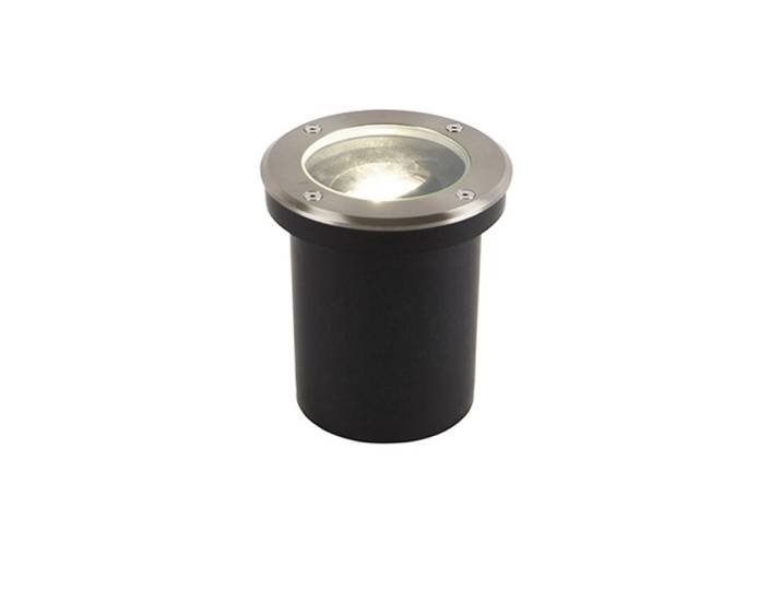 Delux - Led Spot Encastrable De Sol - 1 Lumière - Ø 13 Cm - Acier - Moderne - Éclairage Extérieur - Éclairage Intérieur - Qazqa