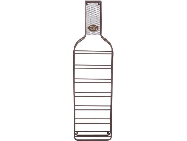 Weinregal GILDE Weinregal Flasche Cork , braun, B:32cm H:118cm T:8,5cm, Metall, Regale, Weinregal
