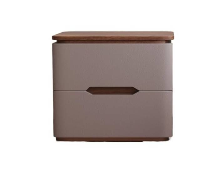 Zimmer Nachttisch aus Holz, Schlafzimmerschrank mit 2 Schubladen(Grigio,Groß)
