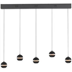 Schöner Wohnen-Kollektion LED Pendelleuchte schwarz, 5-flammig, höhenverstellbar