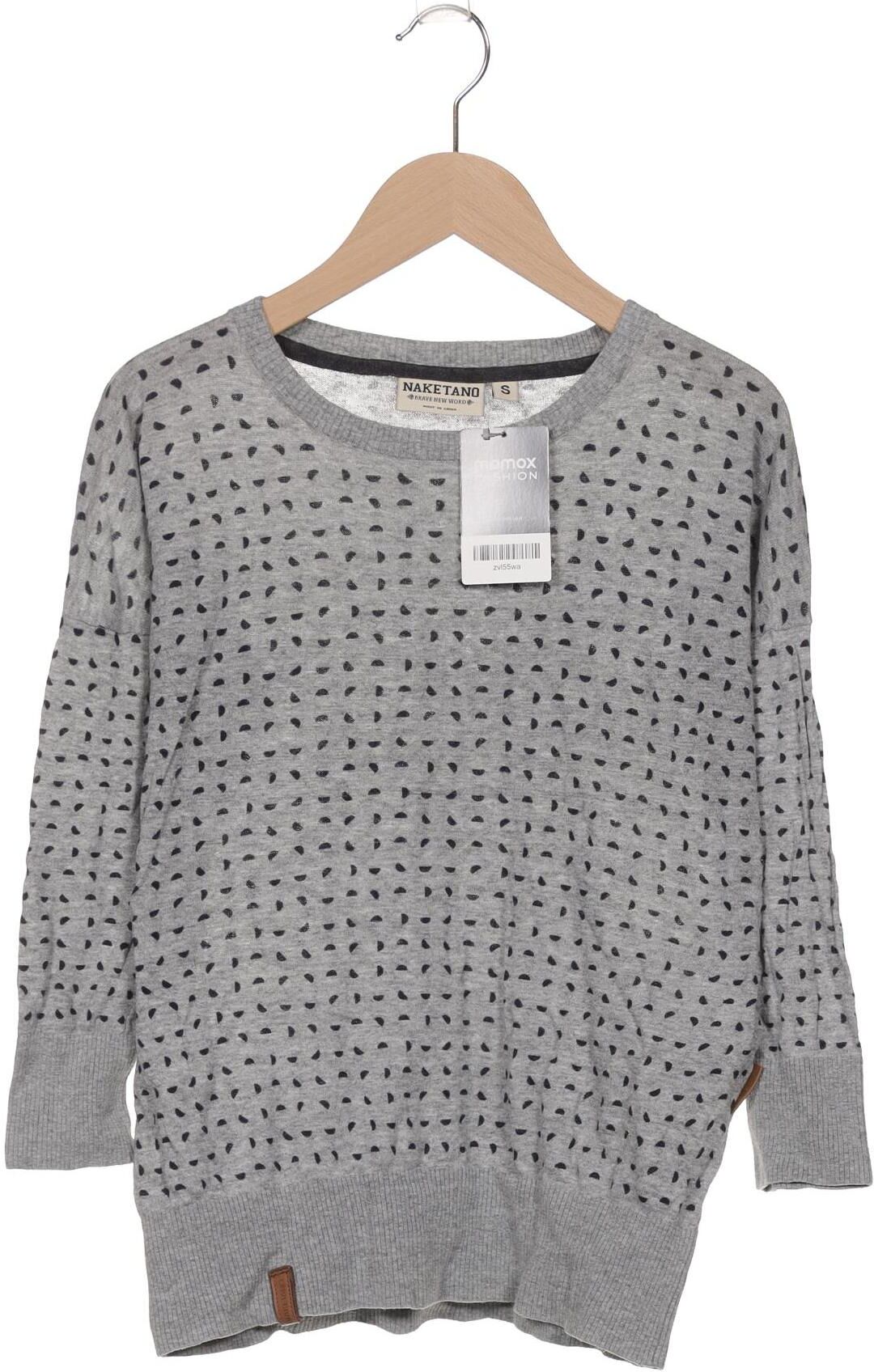 Naketano Damen Pullover, Grau, Gr. S, Baumwolle - Second Hand