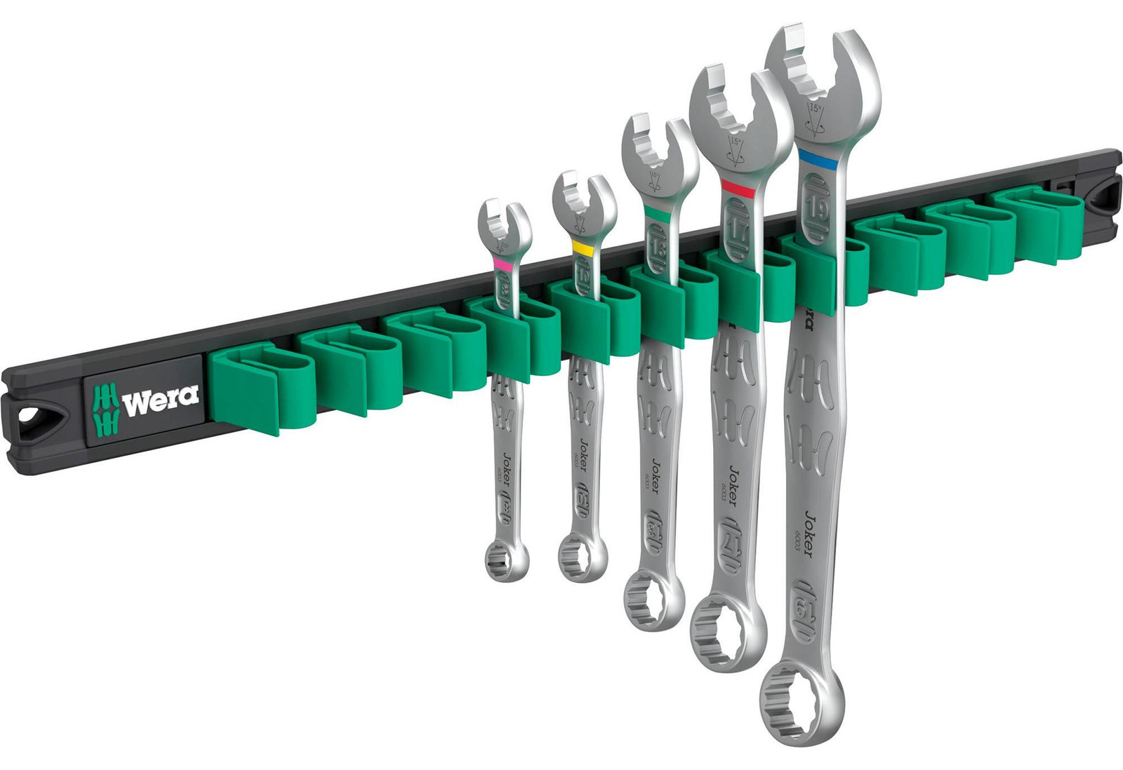 Wera Joker 2 Ringmaulschlüssel-Satz met Magnetleiste 6003 9641 05020234001