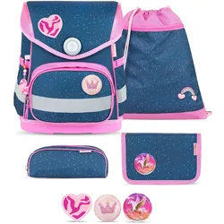 Belmil Belmil Compact ergonomisches Schulranzen-Set 5-teilig "Starry Princess" Koffer24