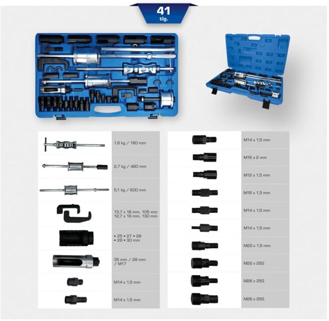 Brilliant Tools Jeu d’extracteurs d’injecteur, 41 pcs (BT551010)