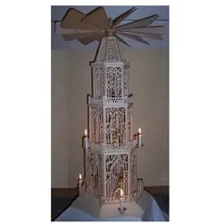 Vorlage PYR Kirche, 3-stöckig, H 85 cm, Grundfläche 50 x 50 cm