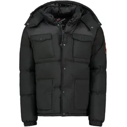 Geographical Norway, Landkarte, men's jacket BAREDA DB BLACK MEN 096 BLACK (WY3882H/GN-NOIR)