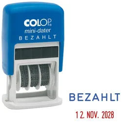 COLOP Datumstempel mit Text S160/L "BEZAHLT"