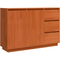 vidaXL Sideboard Braun 111 x 34 x 75 cm Massivholz Kiefer