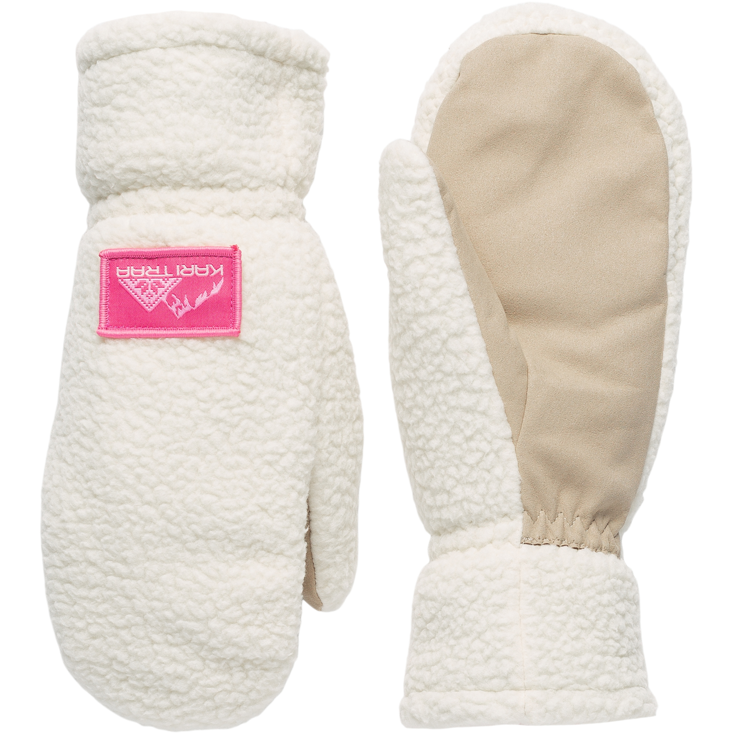 Kari Traa Rothe Pile Damen Fäustlinge beige Größe L Lifestyle Isolierend