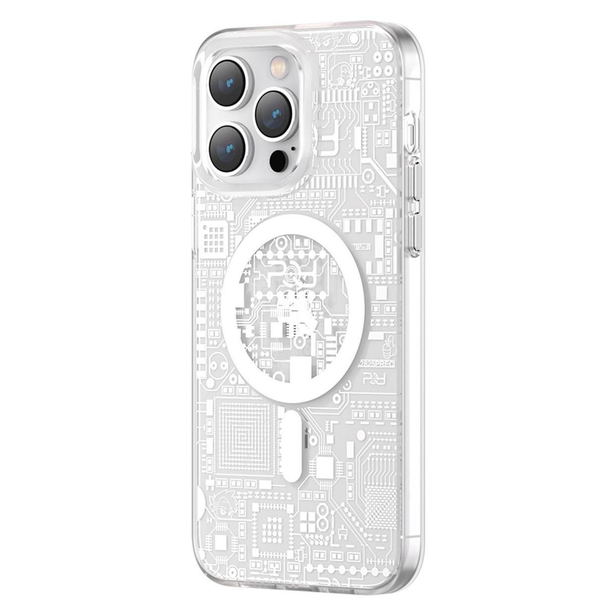 Kingxbar PQY Geek Serie Magnethülle für iPhone 14 Plus MagSafe Silber (Apple iPhone 14 Plus) (Kingxbar PQY iPhone 14 Plus Geek Series-Silver)