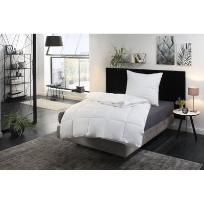 Kunstfaserbettdecke RIBECO "Isabel", weiß, B:155cm L:220cm, Bezug: 100% Polyester. Füllung: 100% Polyester, Bettdecken, Luxus Daunenfeeling mit natürlichem Milbenschutz