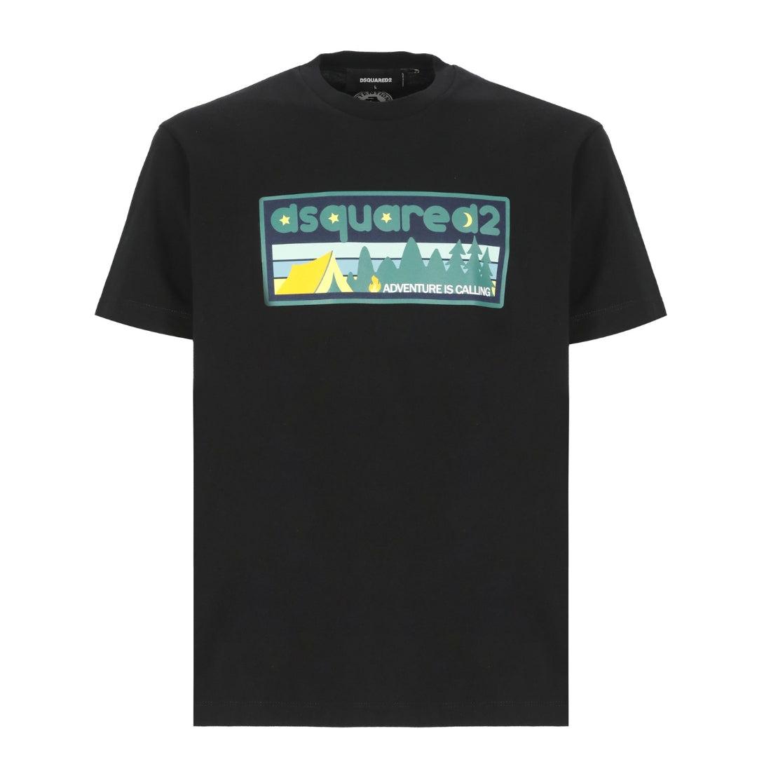 Dsquared2 Adventure Is Calling Zwart T-shirt