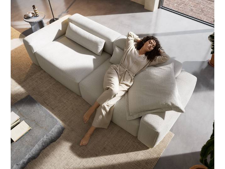 Grand canapé Freestyle Pure 280x110 cm Bouclé beige doux