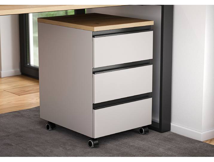 Caisson à roulettes Deltona 40 x 63 x 50cm Gris
