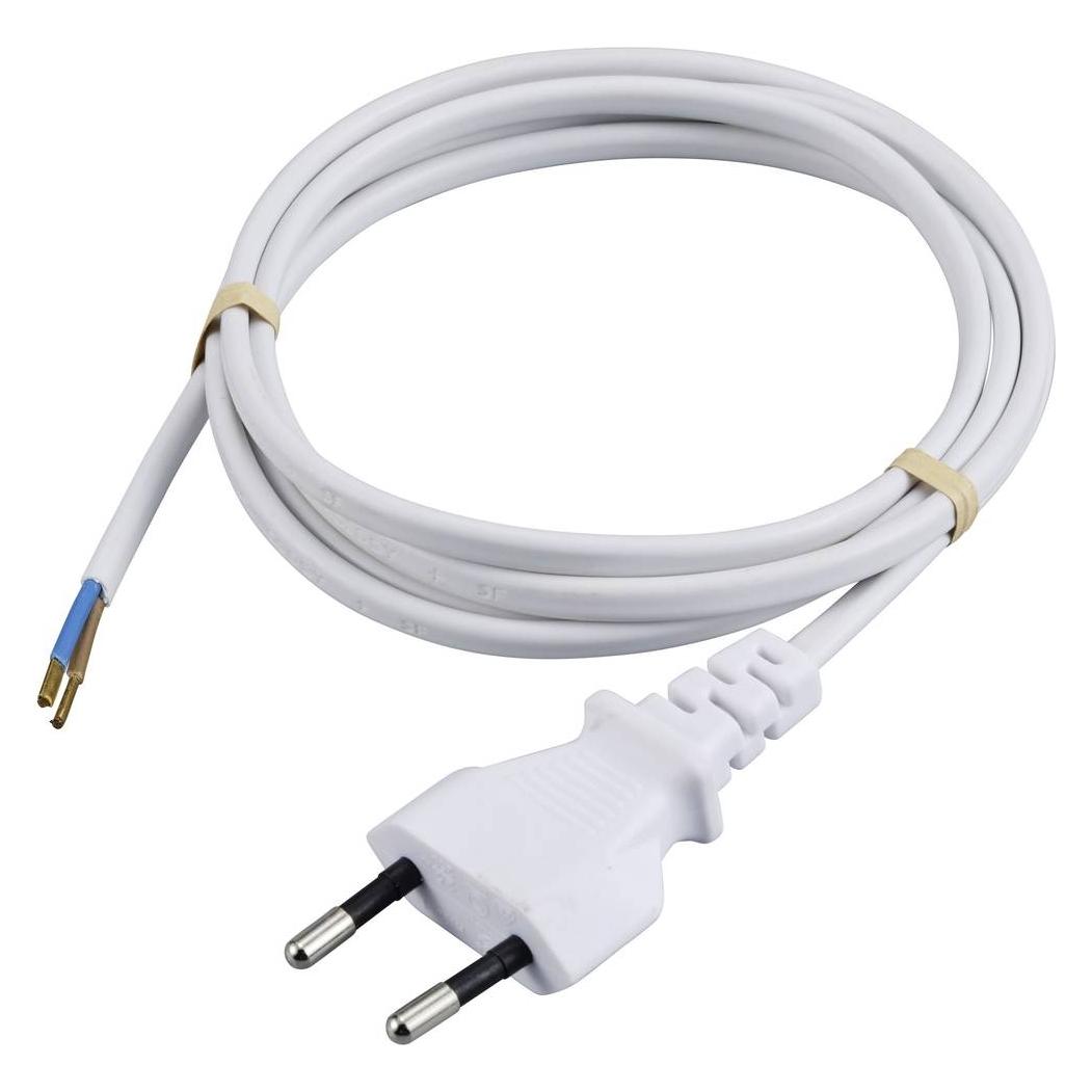 Sygonix SY-6329436 Strom Netzkabel Weiss 1.50 m (1.50 m) (SY-6329436)