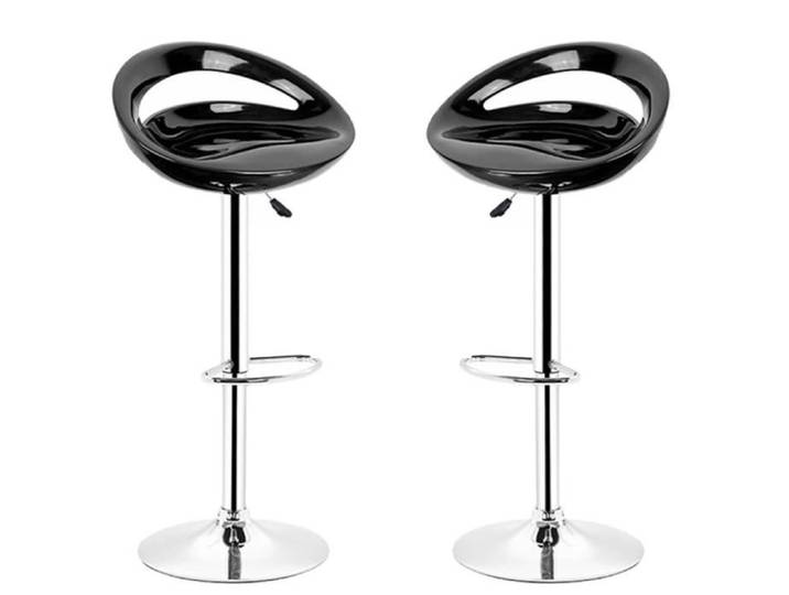 Tabouret de Bar - XJING - Réglable Hauteur - Rotation 360° - Acier Chromé - ABS Plastique
