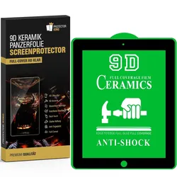 2x 9D Keramik für iPad 4 FULL-COVER Panzerfolie Displayschutz Panzerschutz Schutzfolie Displayfolie Folie ANTI-SHOK ANTI-BRUCH-ANTI-STOß